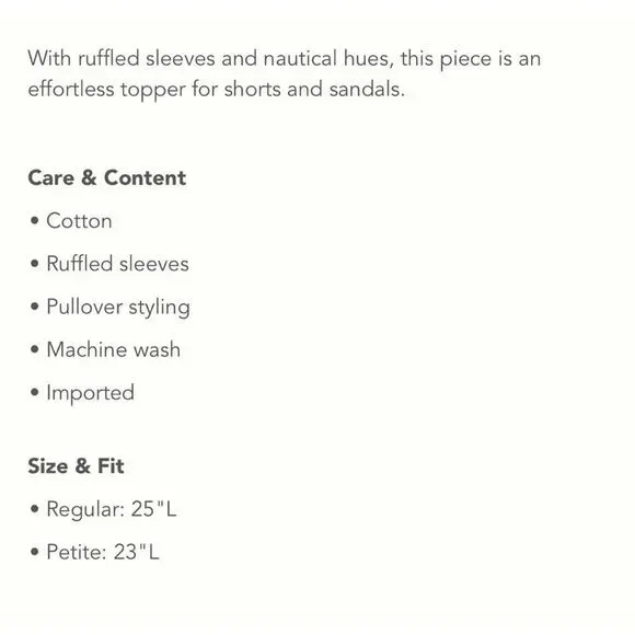 𝅺NWT Anthropologie Ruffled Top - Picture 6 of 6